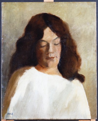 Joven con el cabello suelto, c.1897 de Paula Modersohn Becker
