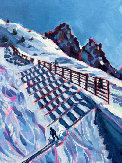 Pista de esquí de montaña en invierno de Pauline Wegman | Key and Sea Creative