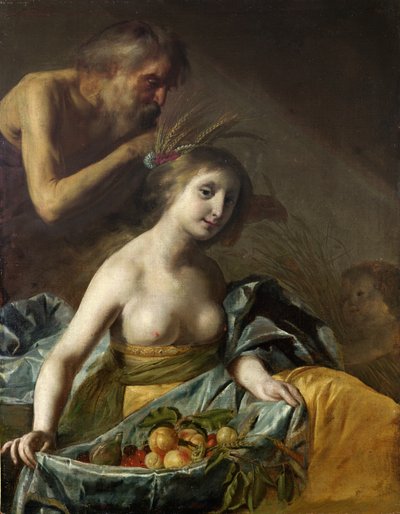 Vertumno y Pomona, mediados del siglo XVII (óleo sobre lienzo) de Paulus Bor