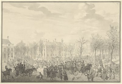 Llegada del príncipe Guillermo V a La Haya, 10 de noviembre de 1762 de Paulus Constantijn la Fargue (possibly)