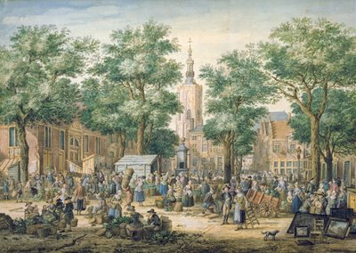 Mercado en La Haya, 1769 de Paulus Constantijn la Fargue