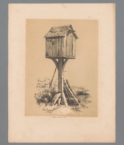paisaje con palomar Rostros pintorescos de Paulus Lauters (título de la serie) Etrennes pittoresques pour 1839, par Lauters (título de la serie) de Paulus Lauters