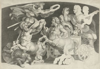 Camee conoció al triunfo de Germanicus en Agrippina Varias figuras de ágatas antiguas, diseñadas por Pietro Paolo Rubenii (título de serie) de Paulus Pontius (attributed to)