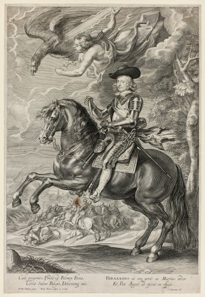Fernando de Austria a caballo de Paulus Pontius