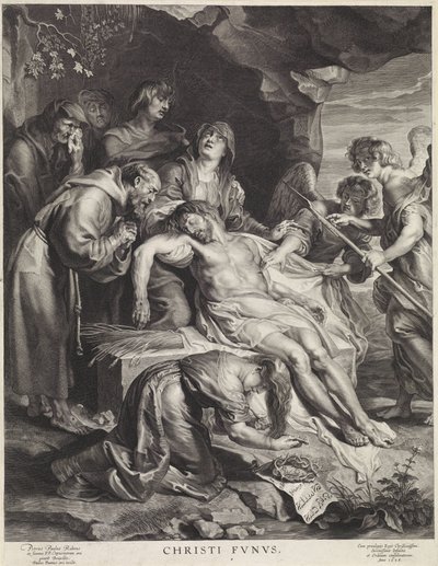 Graflegging van Christus Christi Fvnvs (título sobre el objeto) de Paulus Pontius