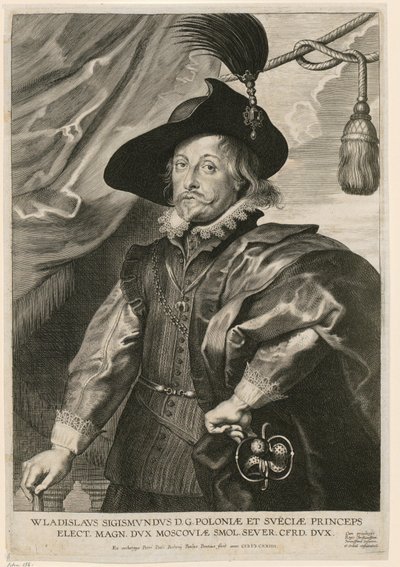 Retrato de Vladislao IV Vasa, príncipe de Polonia y Suecia de Paulus Pontius