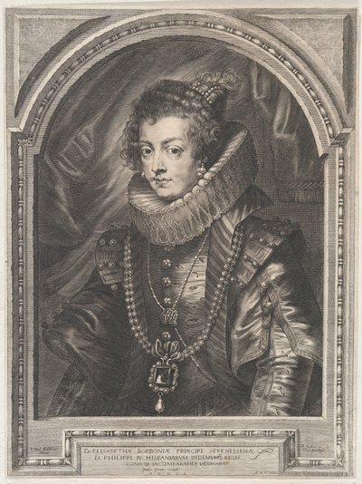 Retrato de Isabel de Borbón, Reina de España, 1632 de Paulus Pontius