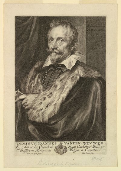 Retrato de Jan van der Wouwer, de Icones Principum Virorum de Paulus Pontius