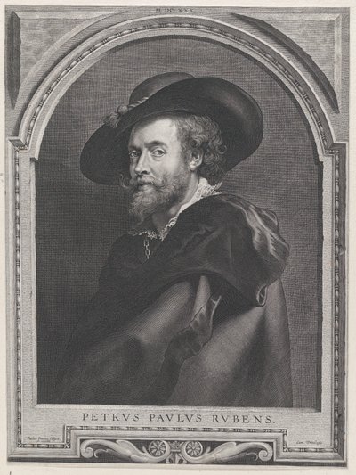 Retrato de Peter Paul Rubens, a los 46 años de Paulus Pontius