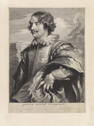 Retrato del grabador Paulus Pontius de Paulus Pontius