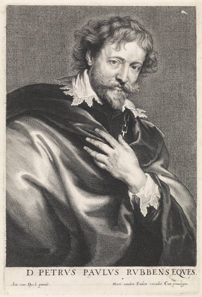 Retrato del pintor Peter Paul Rubens de Paulus Pontius