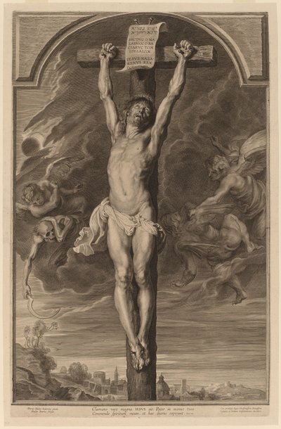Cristo en la cruz de Paulus Pontius, after Sir Peter Paul Rubens