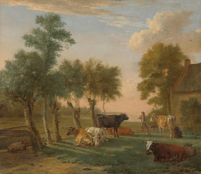 Vacas en un prado cerca de una granja
Vacas en un prado cerca de una granja de Paulus Potter