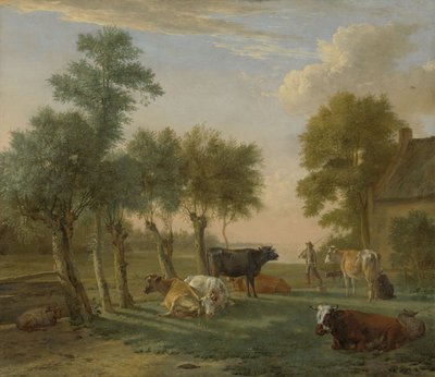 Vacas en un prado cerca de una granja, 1653 de Paulus Potter