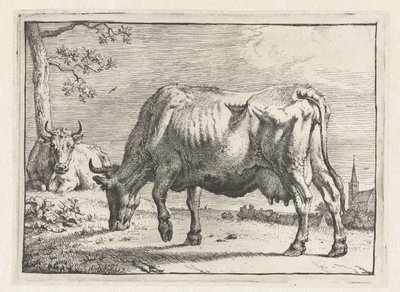 vaca pastando El folleto de Bullen (título de la serie) de Paulus Potter