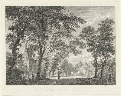 Vista del pueblo en Driebergen, 1754 de Paulus van Liender