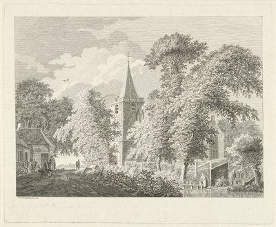 Vista del pueblo en Maartensdijk, 1753 de Paulus van Liender