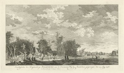 Ruina de la fábrica de pólvora de Sollenburg tras la explosión del 14 de agosto de 1758 Restos del kruytmakerye Sollenburg en Overtoomse Weg cerca de Amsterdam, saltado el 15 de agosto de 1758 (título sobre el objeto) de Paulus van Liender