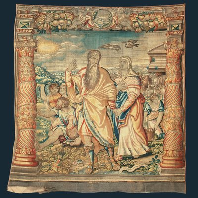 Tapiz que representa el descenso del arca y la serie de la vida de Noé de Paulus van Nieuwenhove