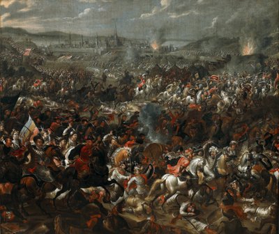 La batalla de Viena el 12 de septiembre de 1683, ca 1683-84 (óleo sobre lienzo) de Pauwel Casteels