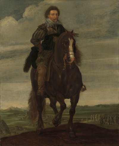 El príncipe Frederik Hendrik a caballo de Pauwels van Hillegaert