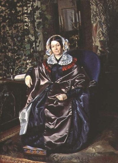 Retrato de Maria Pavlovna Druzhinina (d.1872) finales de la década de 1840 de Pavel Andreevich Fedotov