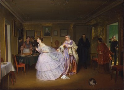 El mayor hace una propuesta, 1851 de Pavel Andreevich Fedotov