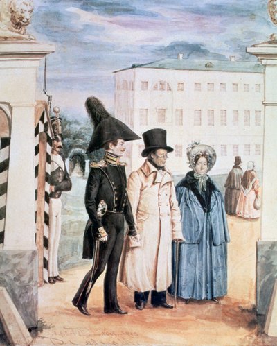 El paseo, 1837 de Pavel Andreevich Fedotov