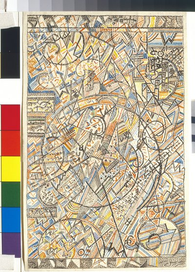 La fórmula del universo - Obra de Pavel Nikolaievich Filonov (1883-1941), acuarela sobre papel de Pawel Nikolajewitsch Filonow