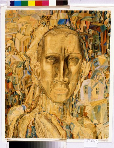 Víctor de la ciudad. (Vencedor de la Ciudad). Obra de Pavel Nikolayevich Filonov (1883-1941), acuarela sobre cartón de Pawel Nikolajewitsch Filonow