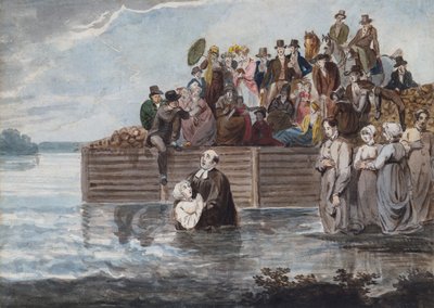 Un anabaptista de Filadelfia inmersión durante una tormenta de Pavel Petrovic Svin