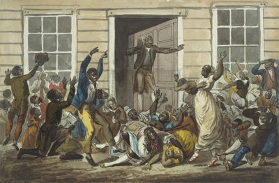 Metodistas negros celebrando una reunión de oración, 1811-ca. 1813 de Pavel Petrovic Svin