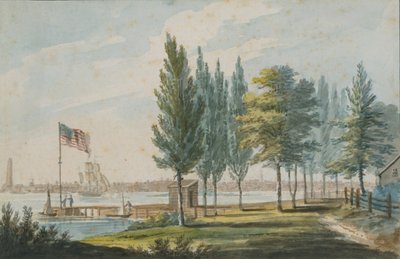 Filadelfia desde el otro lado del río Delaware, 1811-ca. 1813 de Pavel Petrovic Svin