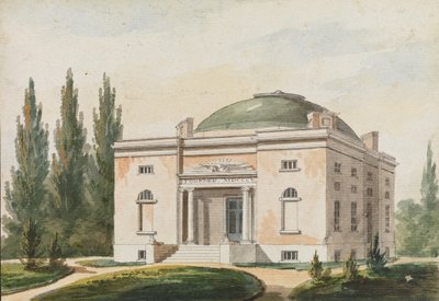 La Academia de Bellas Artes de Pensilvania, Filadelfia Copia de un grabado..., 1811-ca. 1813 de Pavel Petrovic Svin
