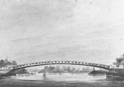 El Puente Superior sobre el Schuylkill, Filadelfia—Lemon Hill en el fondo, 1811-ca. 1813 de Pavel Petrovic Svin