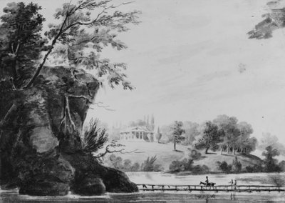 Vista de Morrisville, Casa de Campo del General Moreau en Pensilvania, 1811-ca. 1813 de Pavel Petrovic Svin