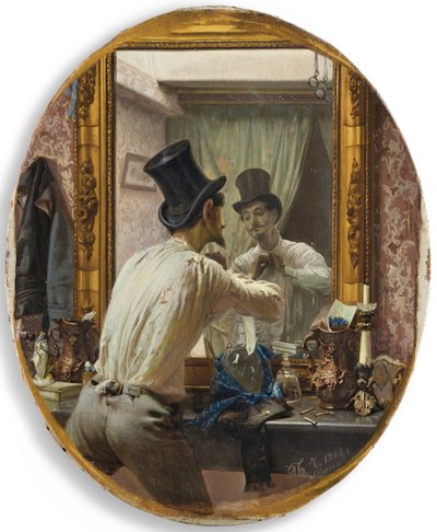 Francés preparándose para el bal populaire, 1863 de Pavel Petrovich Chistyakov