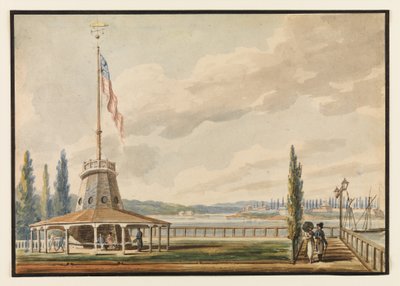 La primera vista del viajero de Nueva York: The Battery y Flagstaff de Pavel Petrovich Svinin