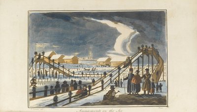 Diversión en el Hielo, 1813 de Pavel Petrovich Svinyin