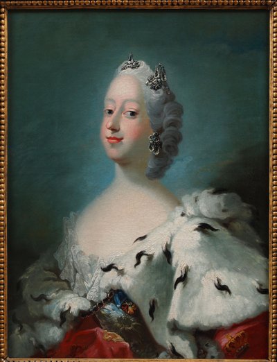 "Retrato de Luisa de Gran Bretaña, reina de Dinamarca (1724-1751) Pintura de Peder Als (1726-1776) hacia 1750 La colección David de Peder Als