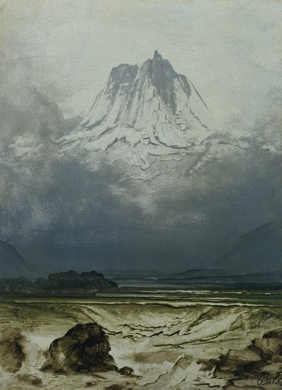 Estudio de paisaje, norte de Noruega (óleo sobre tabla) de Peder Balke