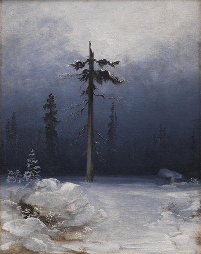 Árbol en un bosque invernal de Peder Balke