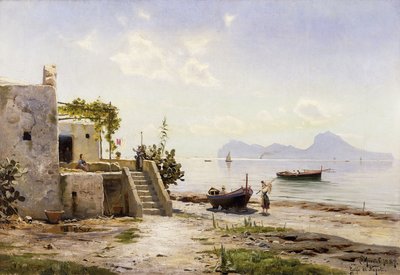 Desde Sorrento, hacia Capri de Peder Monsted