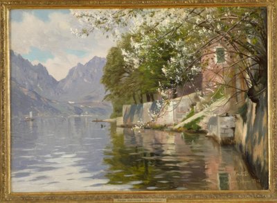 Día de primavera en el lago de Lugano de Peder Monsted