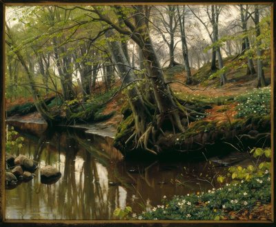 Día de primavera en el borde del bosque de Peder Monsted