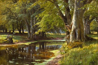 Peder Mønsted, Día de verano en el arroyo del bosque de Peder Monsted