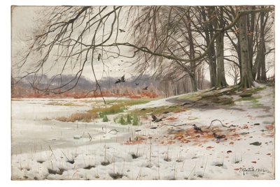 Paisaje nevado de Peder Monsted