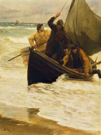 Pescador regresando a casa, Skagen, 1885 de Peder Severin Krøyer