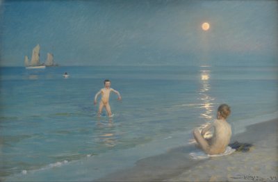 Niños bañándose en Skagen. Tarde de verano de Peder Severin Krøyer