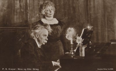 Edvard y Nina Grieg al piano de Peder Severin Krøyer